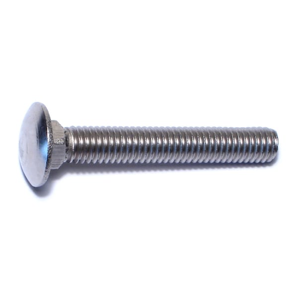 Midwest Fastener Carriage Bolt, Square Neck, 16 (Coarse), 2-1/2 in L, 18-8 Stainless Steel, 25 PK 50611 - main